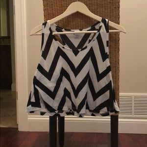 Chevron crop tank top